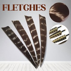 5in Archery Arrow Feather Fletches Right Left Wings Natural Turkey Fletching DIy