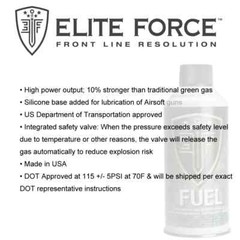 Elite Force Fuel Green Gas for Airsoft Guns, 8oz Can (2269520) Umarex