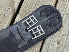 Devoucoux GT Option Black Padded Belly Guard Stud Dressage Girth – 24″-60cm EUC!