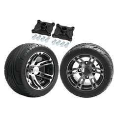 10″ 235/30-10 Road Tire 4x110mm Rim Wheel Hubs Fit ATV UTV Go Kart Golf Cart