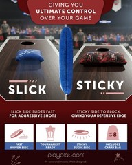 Play Platoon Tournament Series Cornhole Bags Set of 8-4 Red & 4 Blue Bald Eagles