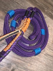 Purple on Black Brazilian Hybrid Pro 9/7 LH 13/16′ x 3/4’EPT Bull Rope Rodeo Rid
