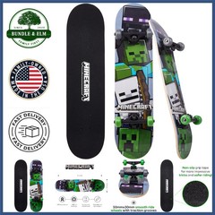 Graphic Printed Skateboard with Smooth Rolling ABEC 5 Bearings – 31 Inch