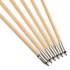 32″ Archery Flu-Flu Arrow 8.5mm Traditional Wooden 4 Turkey Feather Longbow Hunt