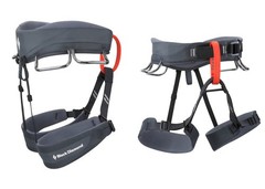 Black Diamond Momentum Climbing Harness Sz XL 36″-39″ Padded Adjustable Graphite