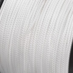 1/8 Inch Hollow Braid Polypro Rope 1000FT 350 Pounds Tensile Strength White