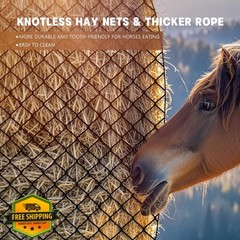 GmTonty 6×6 Ft Hay Net Horse Slow Feed Knotless