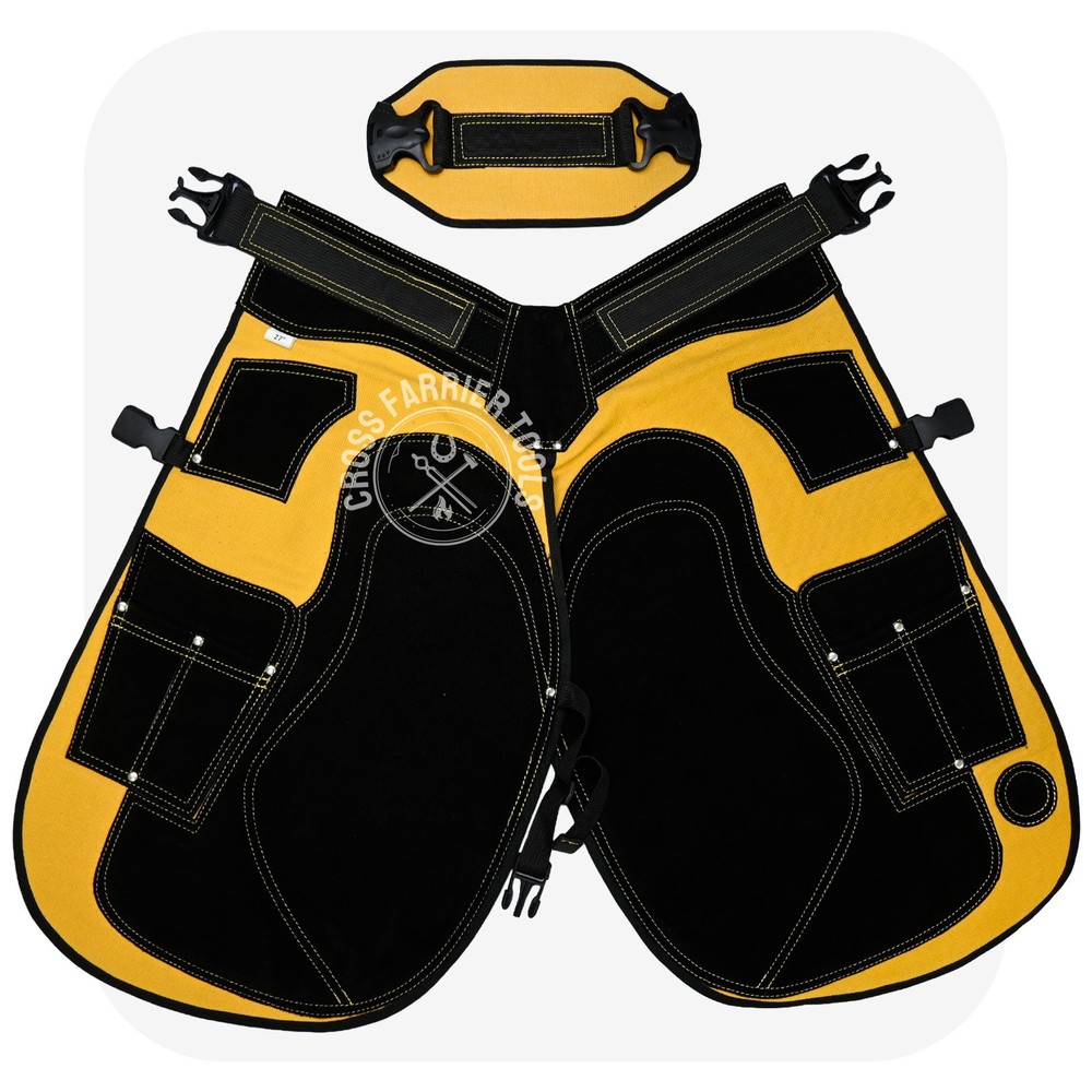 Farrier Apron Leather Blacksmith Chaps Horse Shoeing Hoof Trimming Multi Color