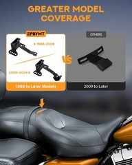 Motorcycle Adjustable Backrest Mounting Hardware Kit Rider Driver Support