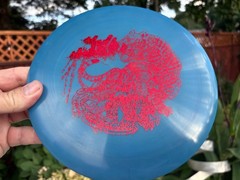 Star Boss Disc Golf Innova (Multi-Stamp) (One of a Kind) 178G Blue Red #4280