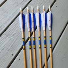 Half Dz 11/32 Cedar Arrows 31″ RW Fletch 5″ 30-40# With 125gn Field Points