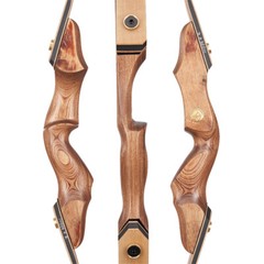 60″ Takedown Recurve Bow Kit 30-50lbs Wooden Riser for Archery Target Hunting