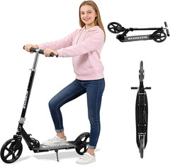 Foldable Kick Scooter 8″ Big Wheels Scooter work load 220LBS for Kids 6 up Teens