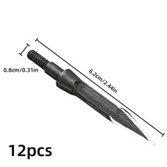 24Pcs Archery Broadheads 112Grain Arrowheads Screw-in Arrow Tips for Bow Hunting