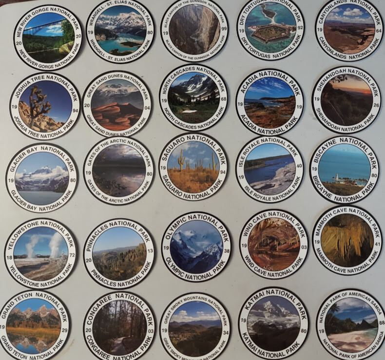 Yes ALL 63 U.S. National Park Stickers! 3 Inches Each WATERPROOF Ships Daily!