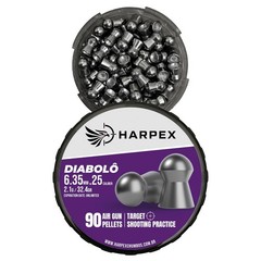 HARPEX Diabolo 90 Count FIELD TARGET Domed 6.35mm .25 Caliber Airgun Pellets