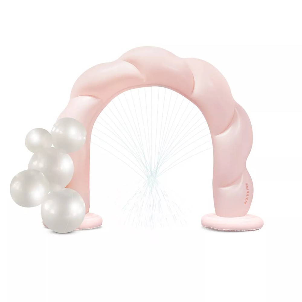 MINNIDIP ARCH PLAY SPRINKLER BLUSH TWIST INFLATABLE PVC WATER TOY – PINK