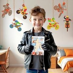 Dirt Bike Party Favors for Kids – Individually Wrapped Paint-Your-Own Paint