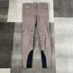 Equiline Breeches Women’s Size IT46 Brown Knee Grip Floral Equestrian