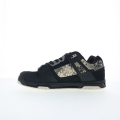 DC Stag 320188-XKSC Mens Black Nubuck Lace Up Skate Inspired Sneakers Shoes