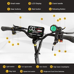 Off-road Electric Scooter For Adults 5600W 60V 27AH 50MPH E-Scooter With Seat