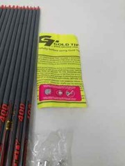 12pk Gold Tip Velocity 400 Uncut Carbon Arrow Shafts w/ Inserts & Nocks: VEL400S