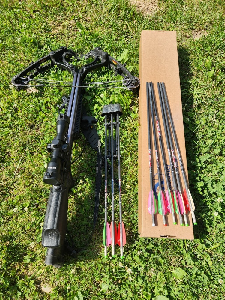 Barnett Ghost 410 Crossbow Ready To Hunt With 9 Easton Bloodline 22 Inch Bolts