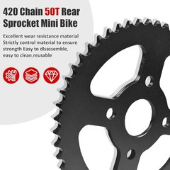 40/41/420 Chain 50T 40mm Rear Drive Sprocket for Coleman BT200X CT200U CT200U
