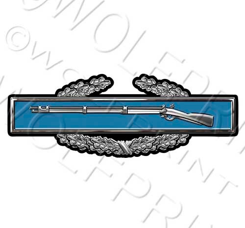 Combat Infantry Badge CIB Decal Sticker Military Patriot 6.25″ – 18″ WideVinyl