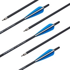Archery 12Pcs 20″ Crossbow Bolts Carbon Arrows OD8.8mm Half Moon Nock Hunting