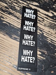 Supreme Based Lil B Why Hate Black Mini Stickers SS26 + FREE SURPRISE