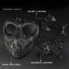 Airsoft Full Face Lurker Mask Paintball Protection Halloween Cosplay Costume BCP