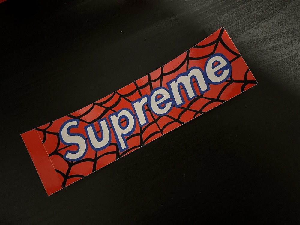 Supreme Spider-man Box Log Sticker