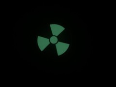 Nuclear Hazard Warning Glow In The Dark Sticker