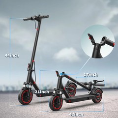 Ladped Dual Suspension Electric Scooter Adult, Folding E-Scooter Range 19MILE
