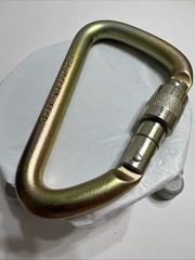 DMM Wales Steel Locking Carabiner Screw Gate 45kN Industrial D-Shape Snap Hook
