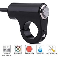 12v 7/8″ 22mm Motorcycle Handlebar ON/OFF Button with Blue Light