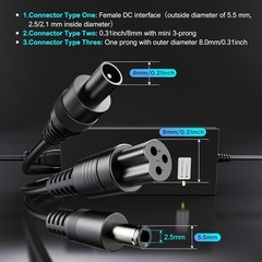 SGS Certified 42V 2A Fast Charger – 3 Connectors for 36V Lithium Batteries