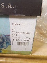 Stetson Skyline 6X 88 Silver Grey Western Hat Size 7 1/2 4″ Brim **EUC Clean!