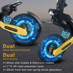 Off-road Electric Scooter for Adult 48V 23.4AH 28MPH 40Miles 1200WE-Scooter