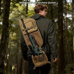 Archery Back Arrow Quiver Dual-Side Carry&Extendable Bottom for Hunting&Practice