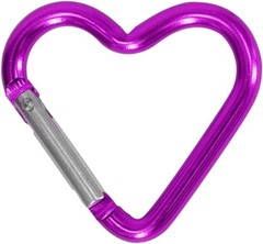 Multi-Color Heart-Shaped Carabiner Clip – Durable Aluminum Gear Attachment