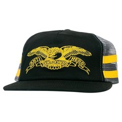 Anti Hero Skateboards Basic Eagle Black / Yellow Mesh Trucker Snapback Hat