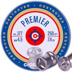 CROSMAN 250 Count DESTROYER Pointed Dished Rim 4.5mm .177 Pellets Hunting Target
