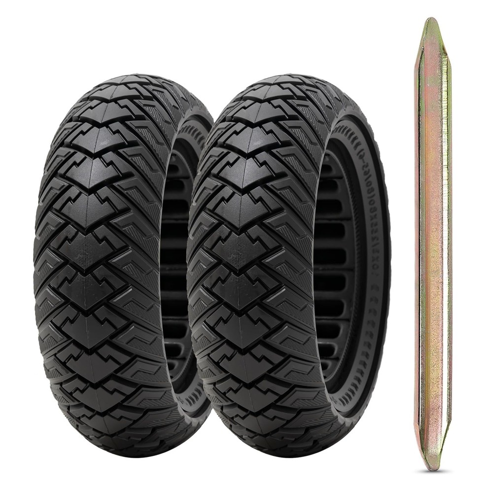 10 Inch Electric Scooter Wheels – 2 PCS 10×3.0 Solid Tires, Front or Rear Rep…