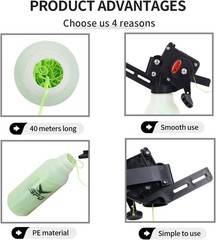 Bowfishing Reel Archery Bottle Bow Fishing Reels Kits W/ 40M Fishing Rope Bow