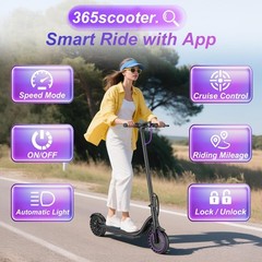 Sigravy B2 Electric Scooter 350W 19MPH APP Folding Lightweight Solid Tire Teens