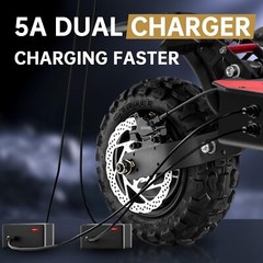 6000W Dual Motor 38AH Electric Scooter For Adult 11″ Off Road Tires With Seat