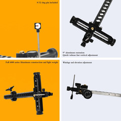 Archery Recurve Bow Sight T Shape Adjustable Shooting Target Sights for Hunting