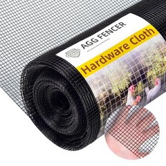 36in x 50ft Black Hardware Cloth 1/4 inch 23Ga PVC Coated Wire Mesh Vinyl Coa…